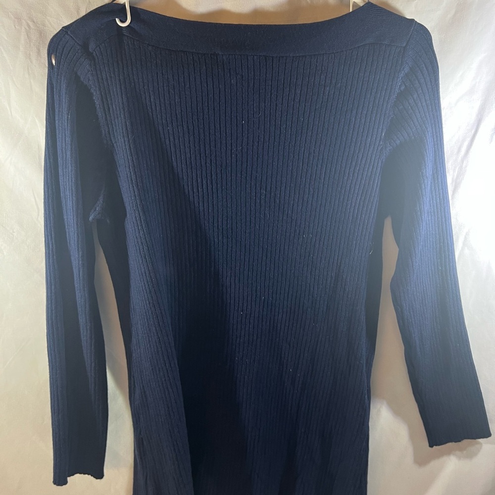 Revolution Deep Blue Ribbed Women's Sweater - Picture 3 of 3